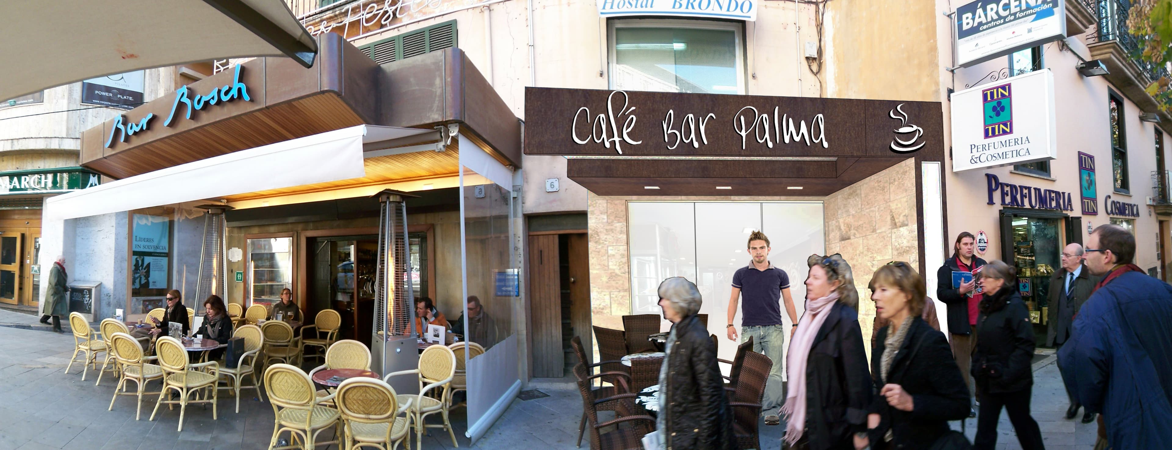 Reforma de fachada de cafetería 2